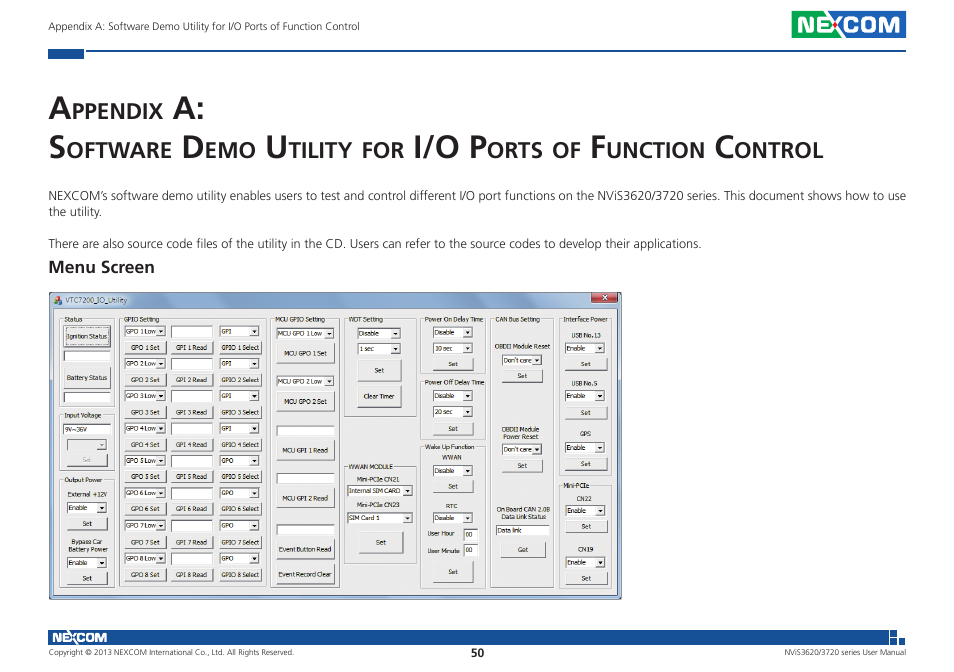 A: s, I/o p | NEXCOM NViS 3620 User Manual | Page 64 / 111