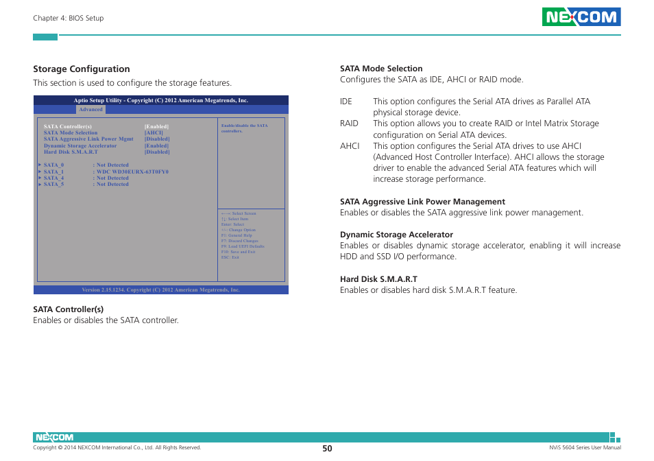 Storage configuration | NEXCOM NViS 5604-i5 User Manual | Page 64 / 73