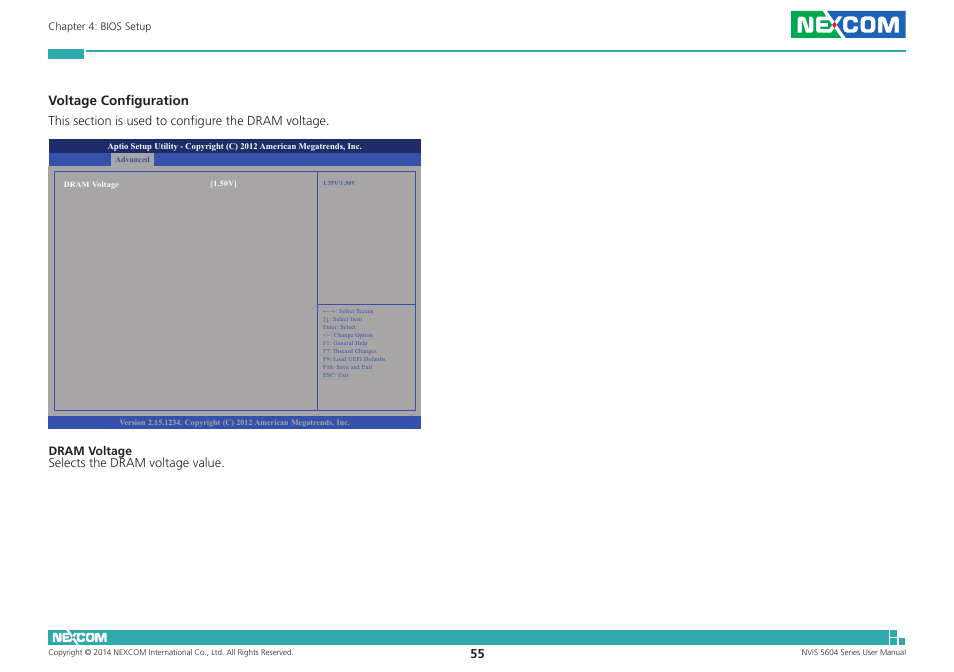Voltage configuration | NEXCOM NViS 5604-i5 User Manual | Page 69 / 73