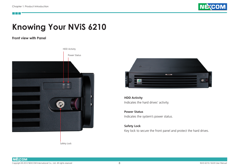 Knowing your nvis 6210 | NEXCOM NViS 6220 User Manual | Page 21 / 79