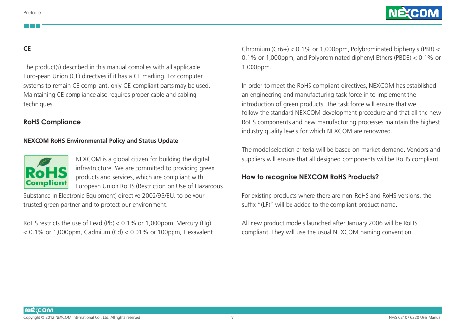NEXCOM NViS 6220 User Manual | Page 5 / 79