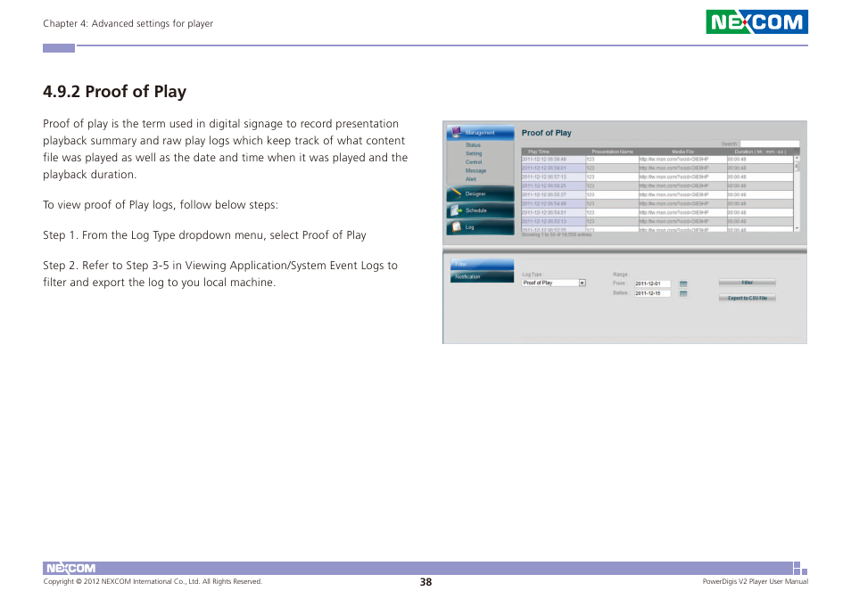 2 proof of play | NEXCOM PDSP 0811 User Manual | Page 41 / 55