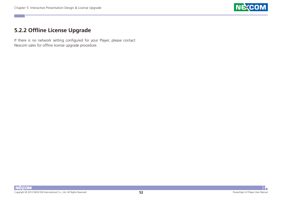 2 offline license upgrade | NEXCOM PDSP 0811 User Manual | Page 55 / 55