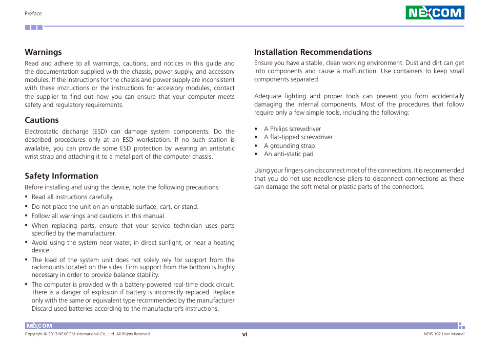 NEXCOM NDiS 102 User Manual | Page 6 / 20