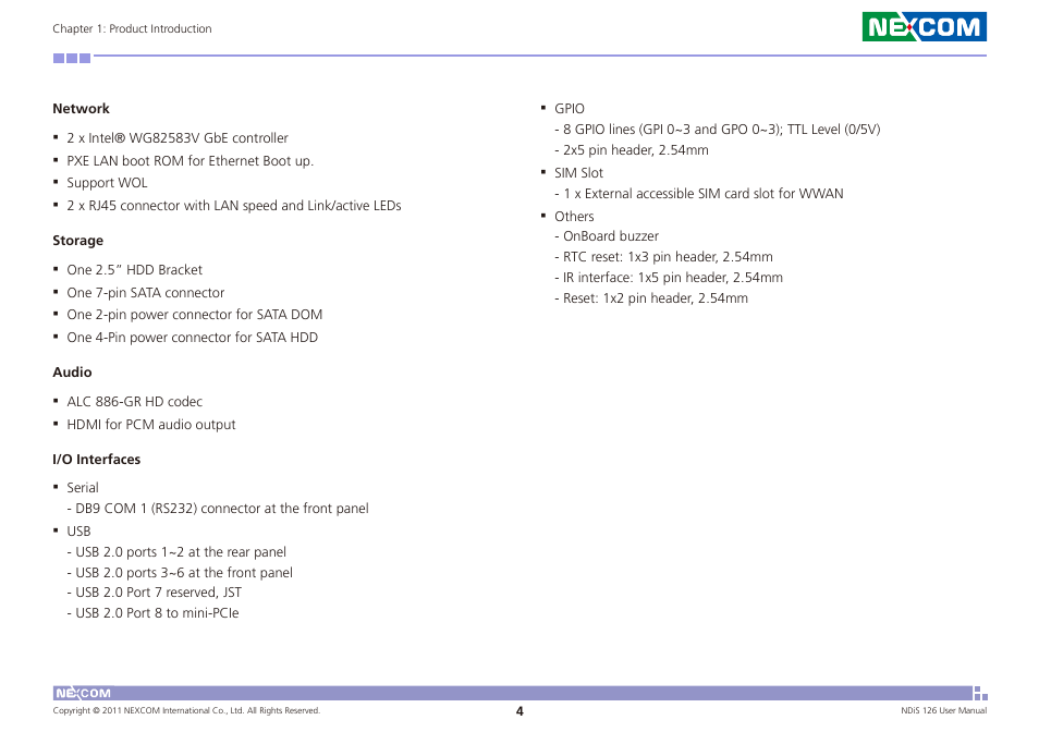 NEXCOM NDiS 126 User Manual | Page 17 / 77