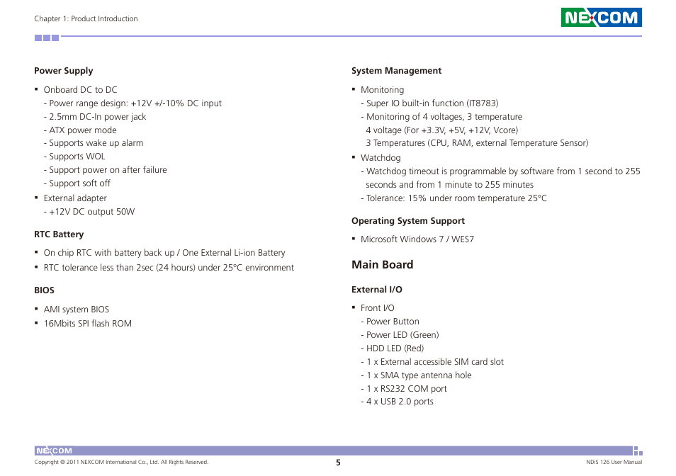 NEXCOM NDiS 126 User Manual | Page 18 / 77