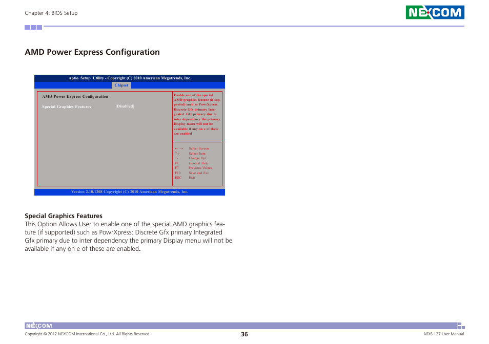 Amd power express configuration | NEXCOM NDiS 127 User Manual | Page 61 / 66