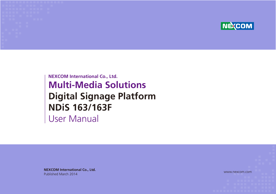 NEXCOM NDiS 163 User Manual | 58 pages