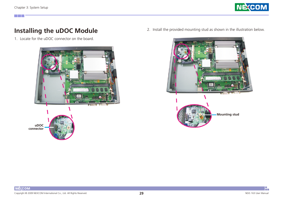 Installing the udoc module | NEXCOM NDiS 163 User Manual | Page 42 / 58