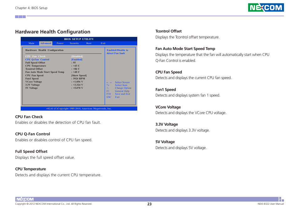 Hardware health configuration | NEXCOM NDiS B322 User Manual | Page 36 / 44