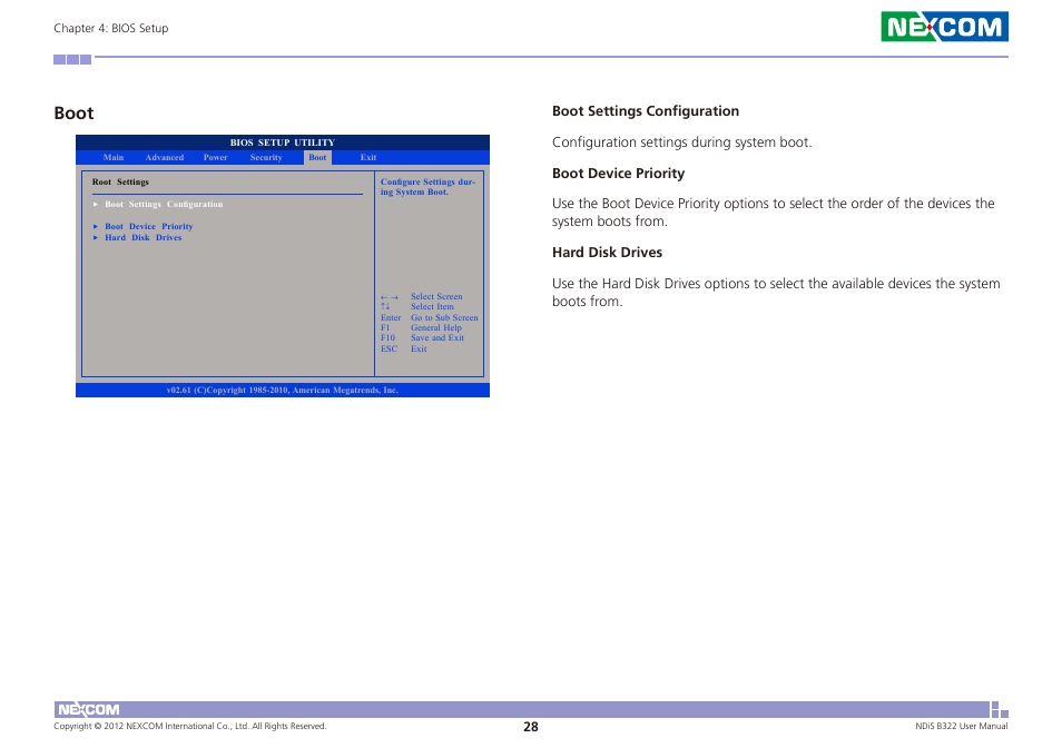 Boot | NEXCOM NDiS B322 User Manual | Page 41 / 44