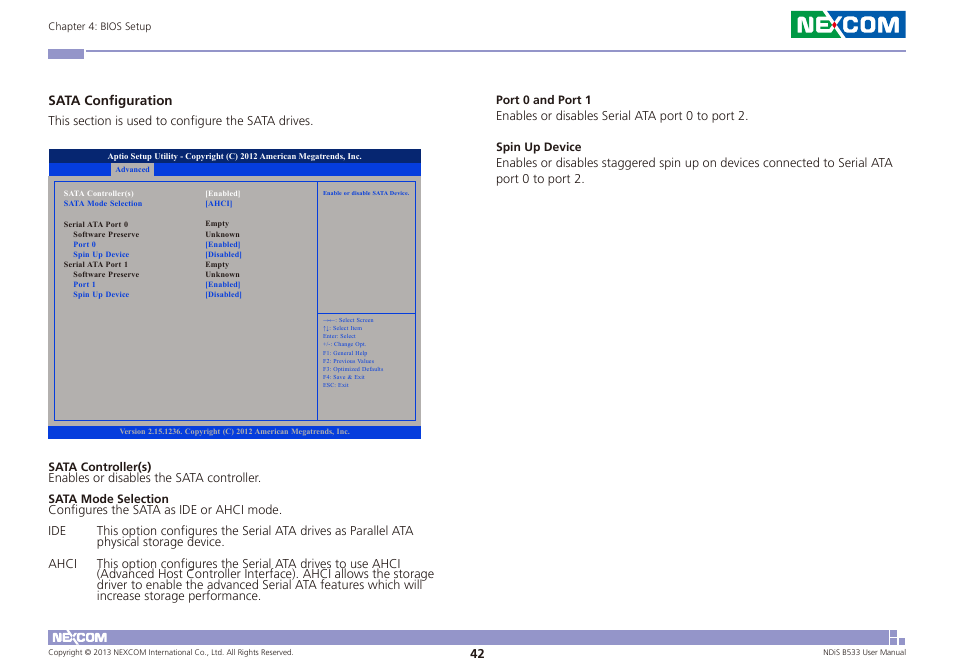 Sata configuration | NEXCOM NDiS B533 User Manual | Page 56 / 67