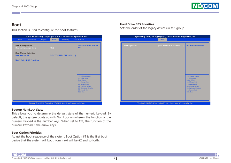 Boot | NEXCOM NDiS M422 User Manual | Page 59 / 62