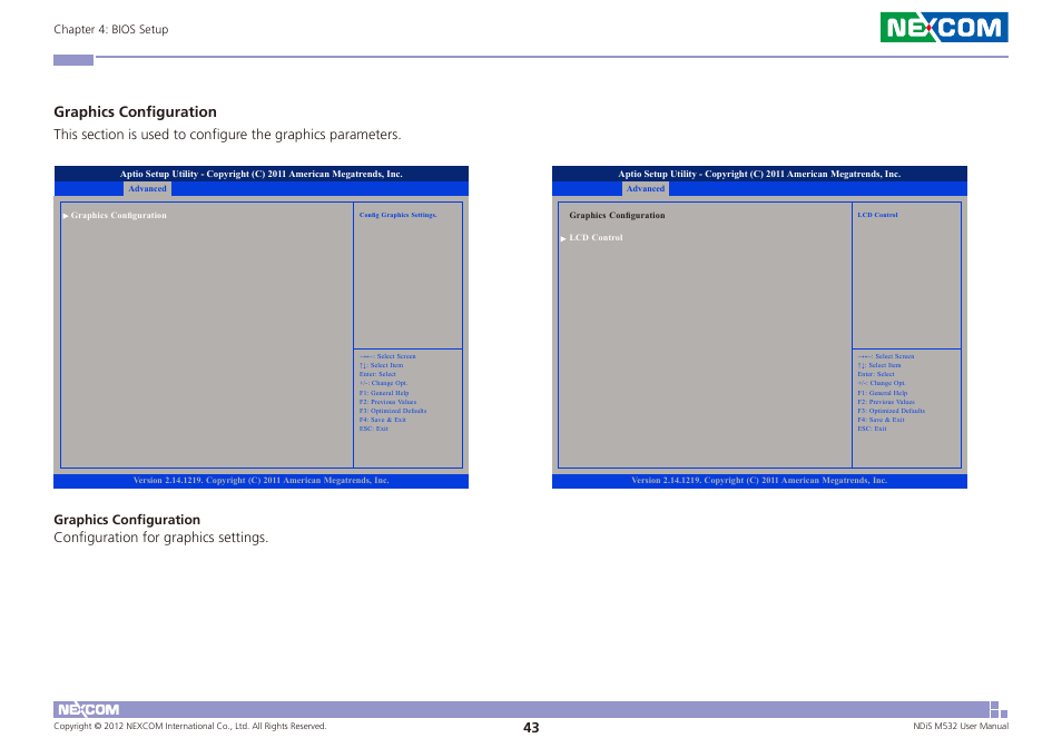Graphics configuration | NEXCOM NDiS M532 User Manual | Page 57 / 67