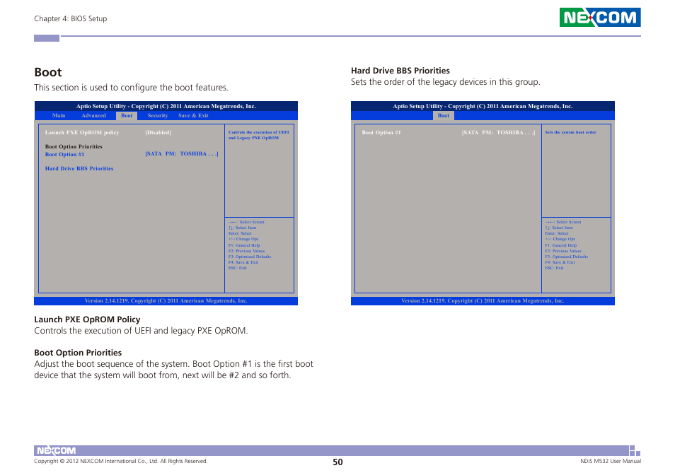 Boot | NEXCOM NDiS M532 User Manual | Page 64 / 67
