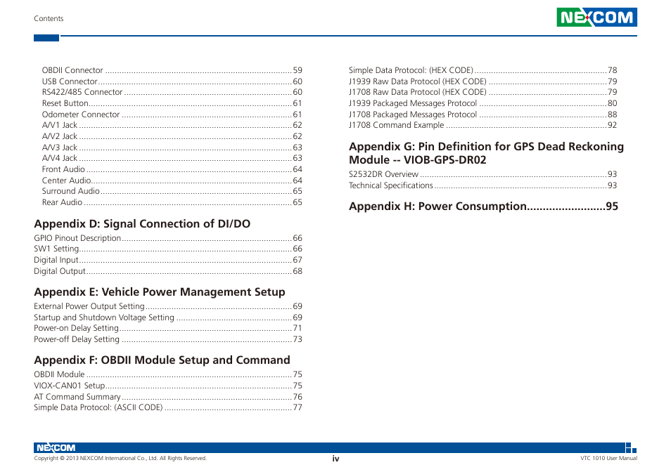 NEXCOM VTC 1010 User Manual | Page 4 / 109