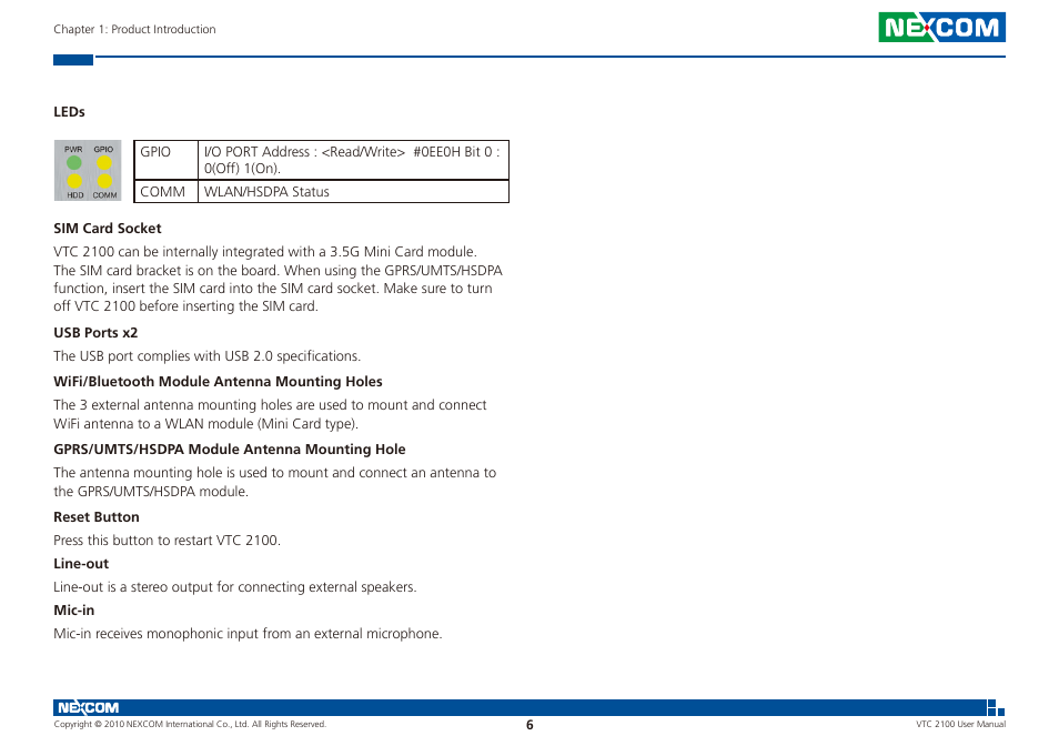 NEXCOM VTC 2100 User Manual | Page 19 / 73