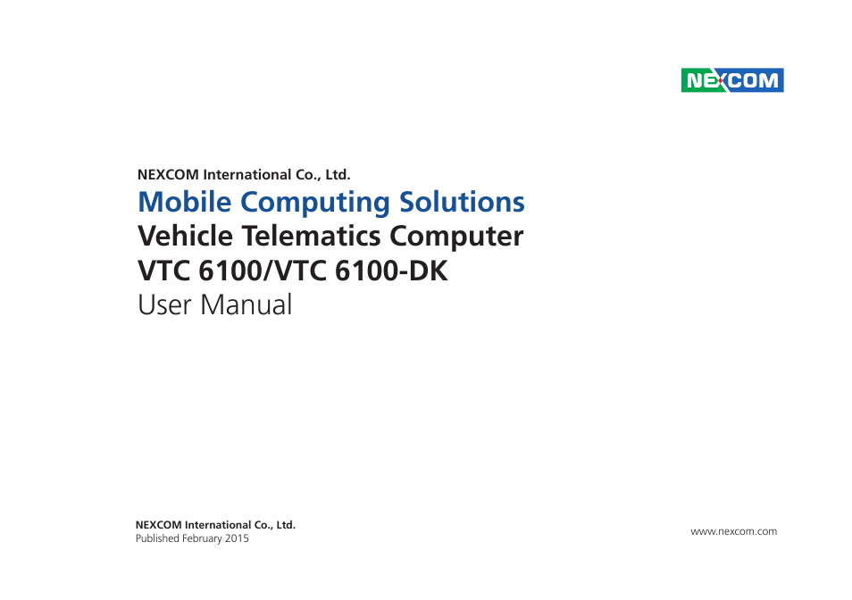 NEXCOM VTC 6100 User Manual | 116 pages