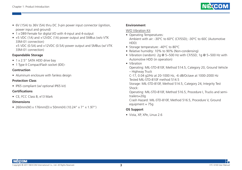 NEXCOM VTC 6100 User Manual | Page 18 / 116