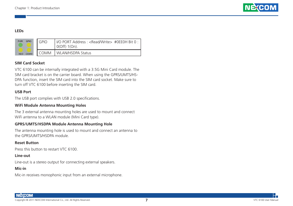 NEXCOM VTC 6100 User Manual | Page 22 / 116