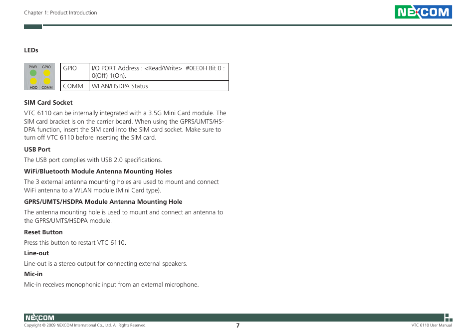 NEXCOM VTC 6110 User Manual | Page 21 / 117