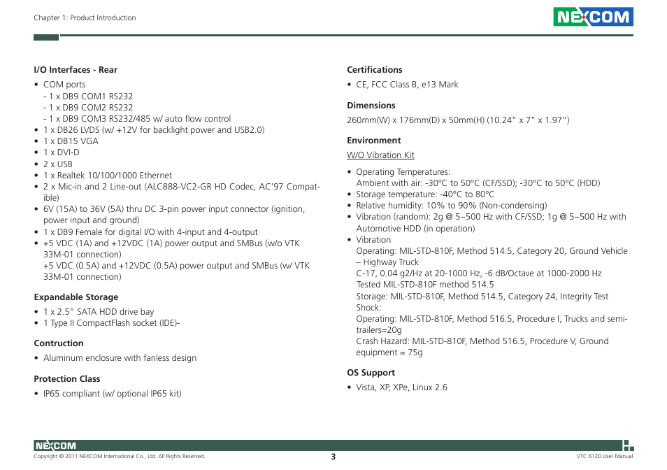 NEXCOM VTC 6120 User Manual | Page 17 / 116