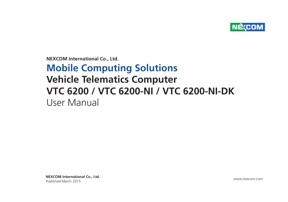 NEXCOM VTC 6200 User Manual | 81 pages