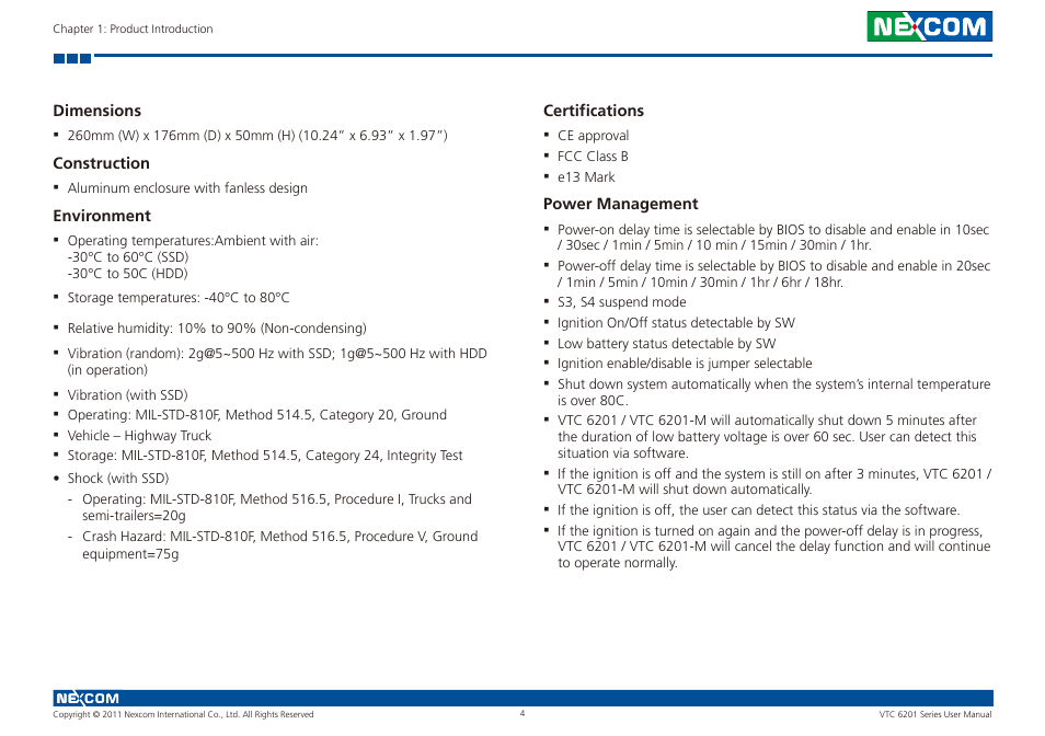 NEXCOM VTC 6201 User Manual | Page 18 / 76