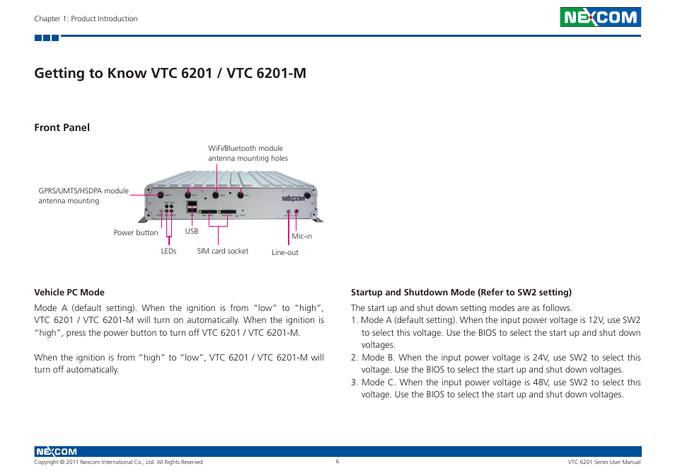 NEXCOM VTC 6201 User Manual | Page 20 / 76