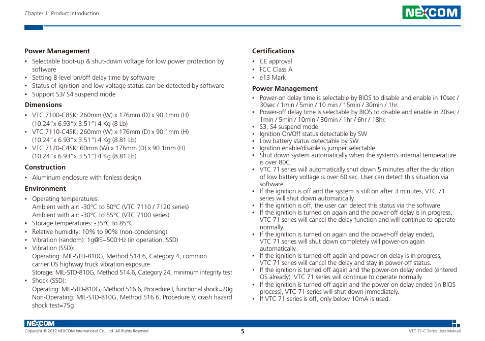NEXCOM VTC 7100-C8SK User Manual | Page 19 / 110