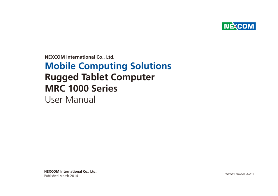 NEXCOM MRC 1000 User Manual | 47 pages