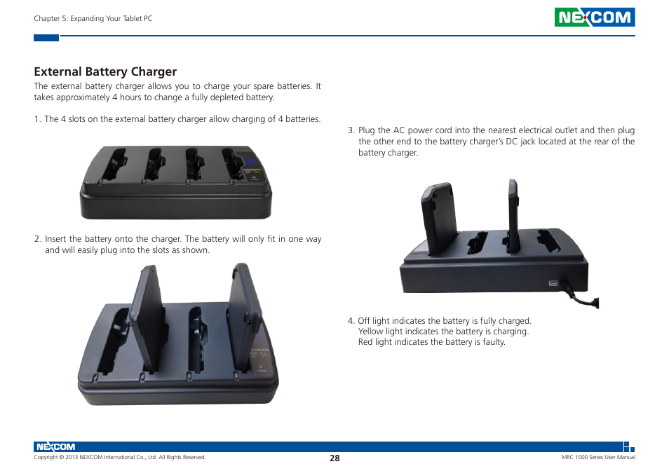 External battery charger | NEXCOM MRC 1000 User Manual | Page 41 / 47