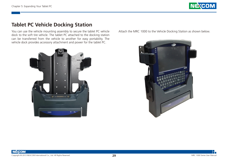 Tablet pc vehicle docking station | NEXCOM MRC 1000 User Manual | Page 42 / 47