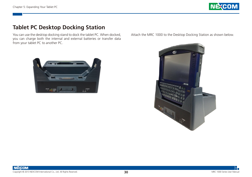 Tablet pc desktop docking station | NEXCOM MRC 1000 User Manual | Page 43 / 47