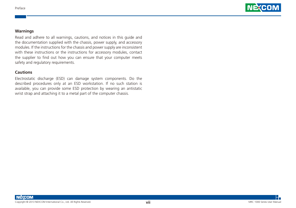 NEXCOM MRC 1000 User Manual | Page 7 / 47