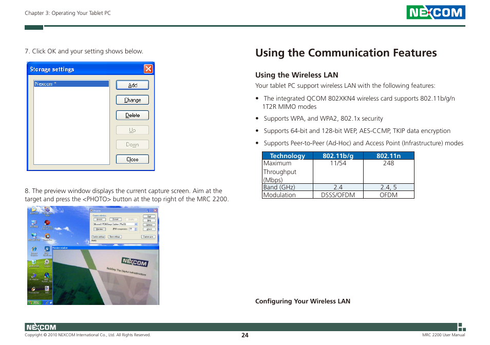 Using the communication features | NEXCOM MRC 2200 User Manual | Page 37 / 68