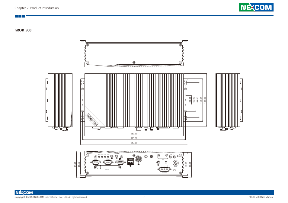 Nrok 500, Chapter 2: product introduction | NEXCOM nROK 500 User Manual | Page 20 / 42