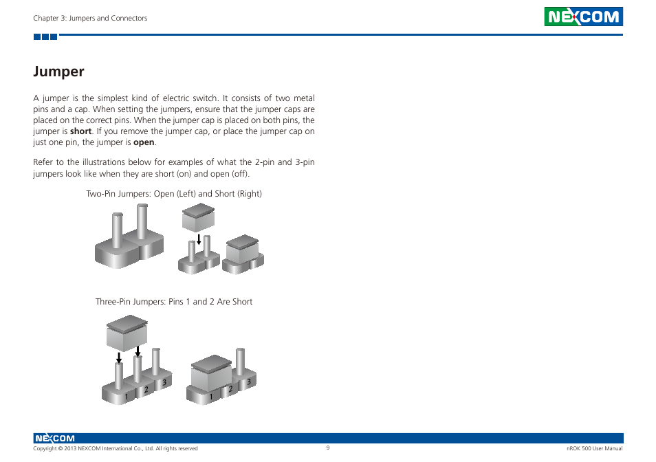 Jumper | NEXCOM nROK 500 User Manual | Page 22 / 42