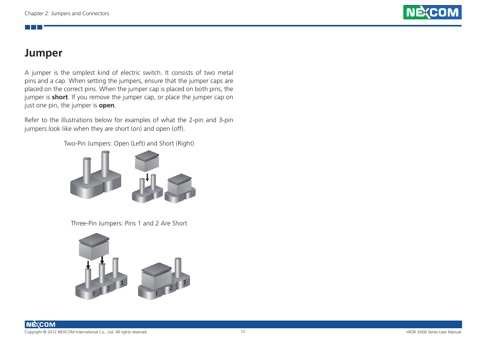 Jumper | NEXCOM nROK 5300 User Manual | Page 25 / 62
