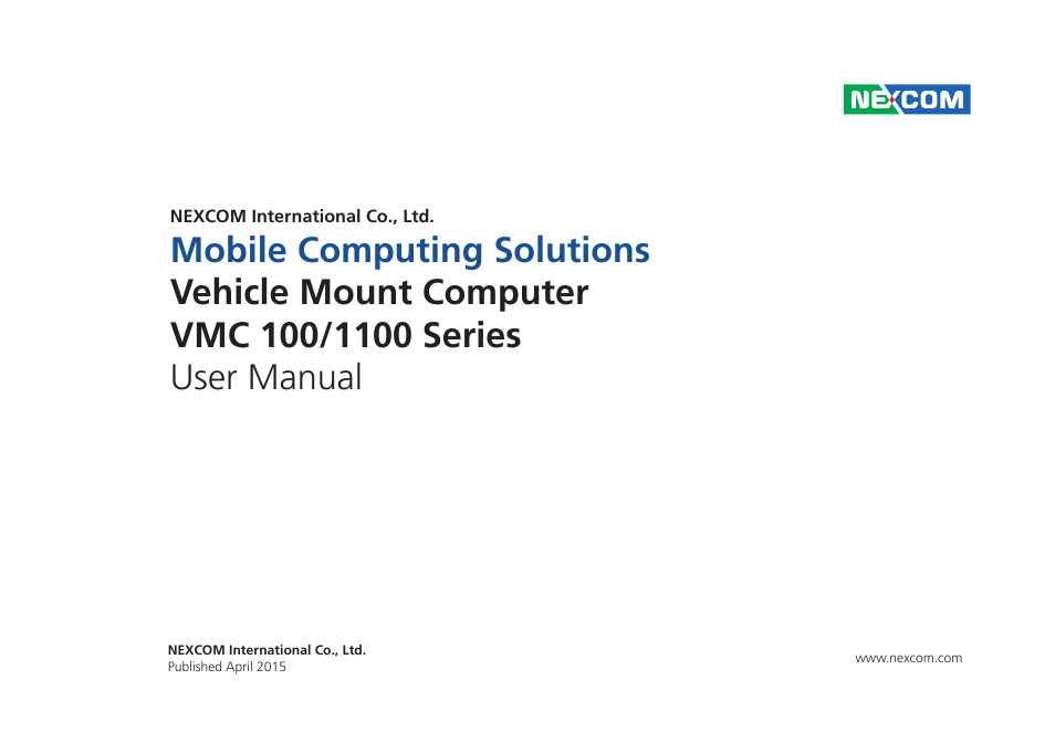 NEXCOM VMC 100 User Manual | 113 pages