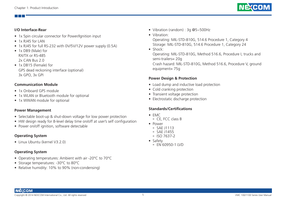 NEXCOM VMC 100 User Manual | Page 19 / 113