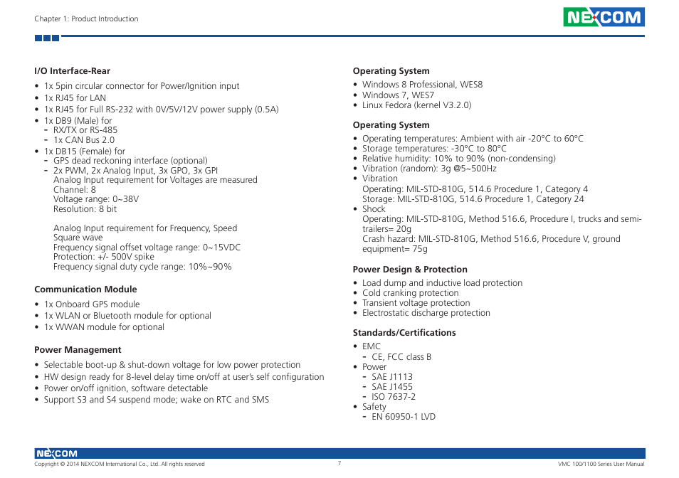 NEXCOM VMC 100 User Manual | Page 21 / 113