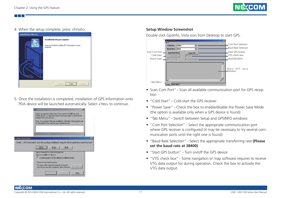 Setup window screenshot | NEXCOM VMC 100 User Manual | Page 31 / 113