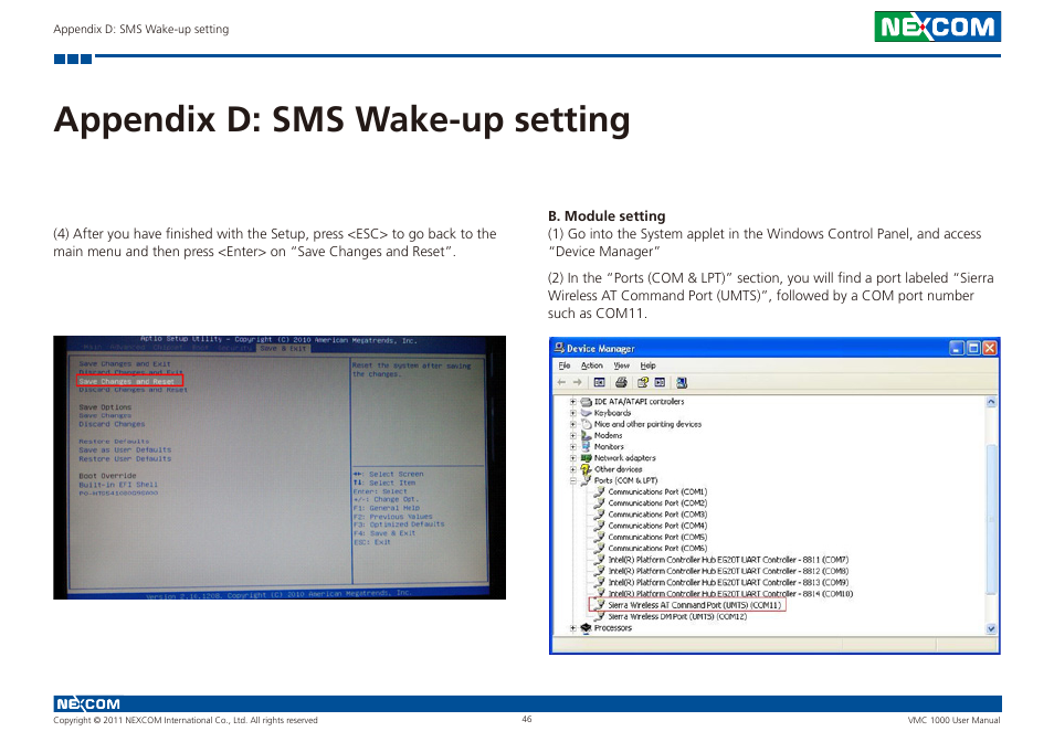 Appendix d: sms wake-up setting | NEXCOM VMC 1000 User Manual | Page 59 / 65