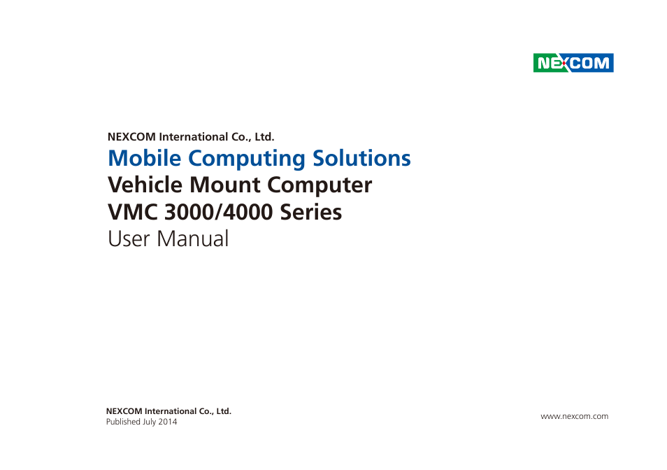 NEXCOM VMC 3000/ 3001 User Manual | 190 pages