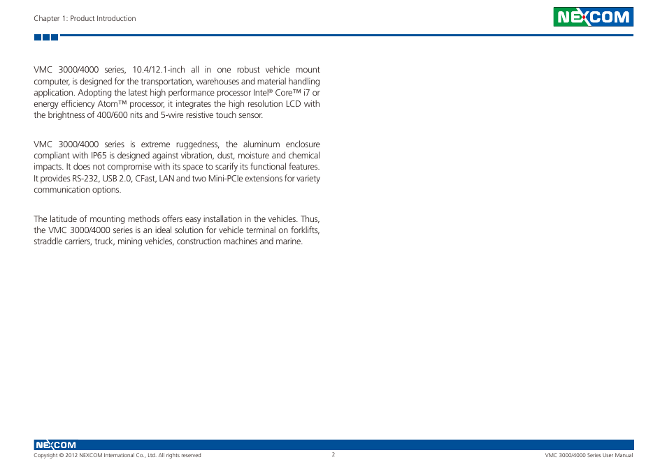 NEXCOM VMC 3000/ 3001 User Manual | Page 18 / 190