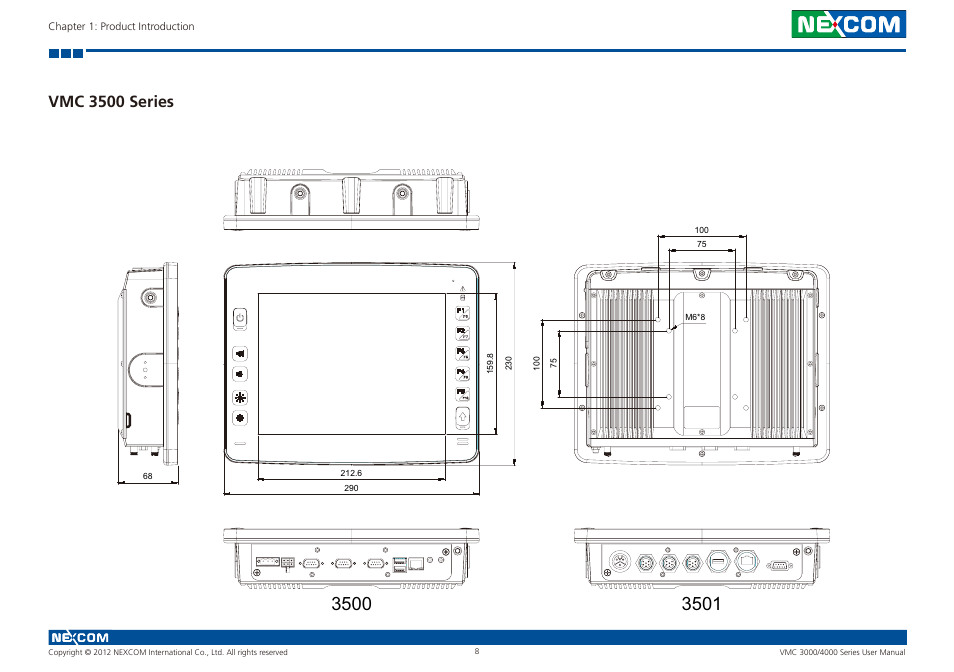 Vmc 3500 series | NEXCOM VMC 3000/ 3001 User Manual | Page 24 / 190