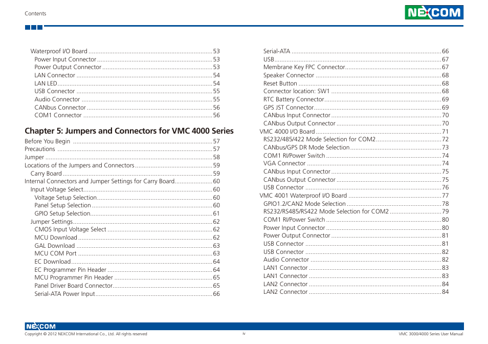 NEXCOM VMC 3000/ 3001 User Manual | Page 4 / 190