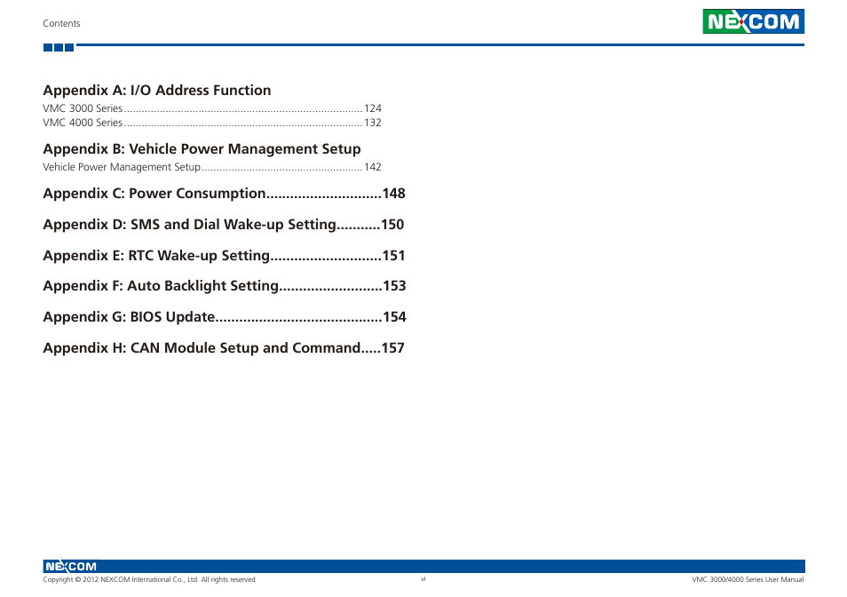 NEXCOM VMC 3000/ 3001 User Manual | Page 6 / 190