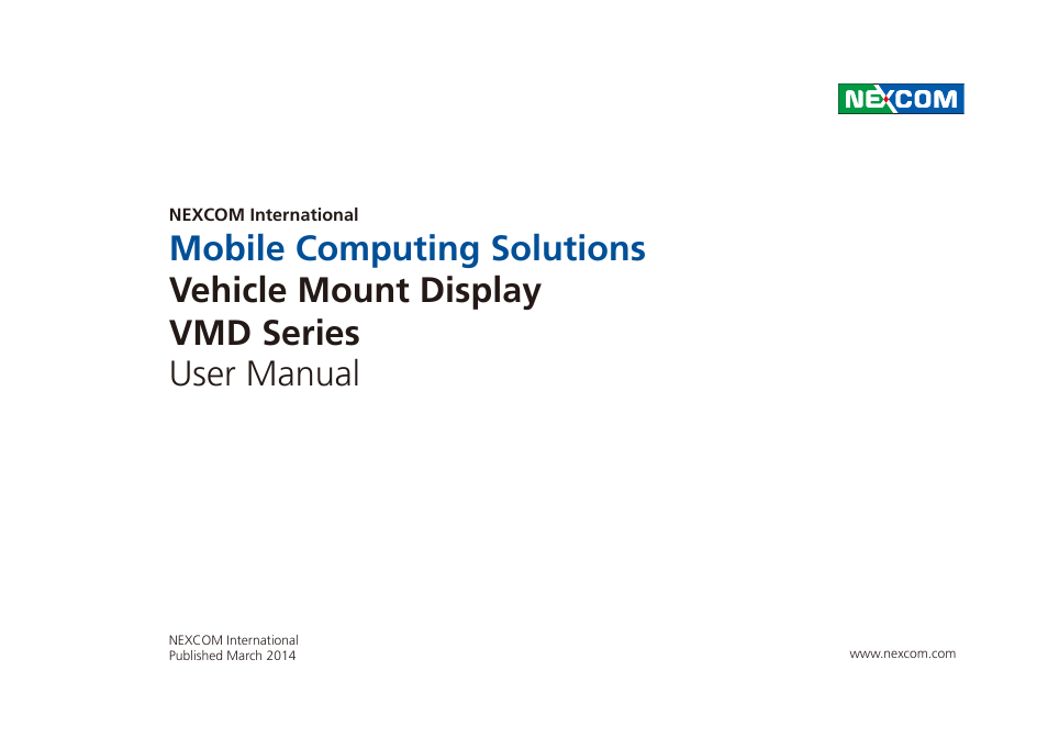 NEXCOM VMD 1000 User Manual | 29 pages